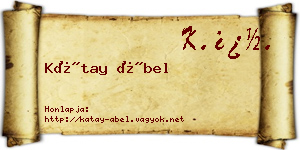 Kátay Ábel névjegykártya